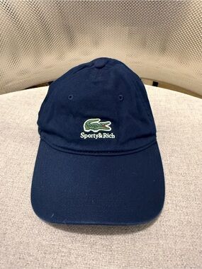 Sporty & Rich x Lacoste Cotton Hat - Navy